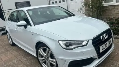 Used Audi A3 Sportback S-Line 125 HP (91 kW) 2015 White Hatchback
