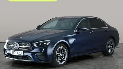 Blue Used 2021 Mercedes E300 AMG line Sedan | £22,004 (Fair price)