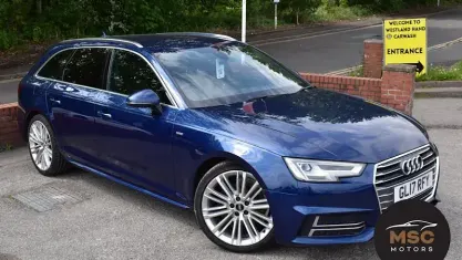Usado Audi A4 S-Line 190 CV (139 kW) 2017 Azul Familiar