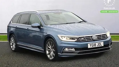 Blue Used 2018 VW Passat R-line Estate | £17,299 (Fair price)