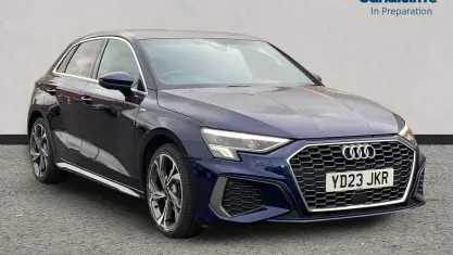 Used Audi A3 S-Line 110 HP (80 kW) 2023 Blue Hatchback
