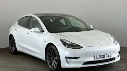 Used Tesla Model 3 Performance 461 kW (627 HP) 2020 White Sedan