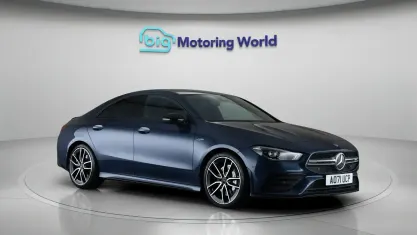 Used Mercedes CLA35 AMG Premium 306 HP (225 kW) 2021 Blue Coupe