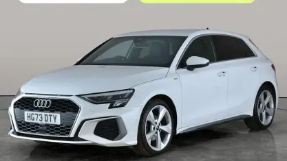 Used Audi A3 Sportback S-Line 150 HP (110 kW) 2023 White Hatchback