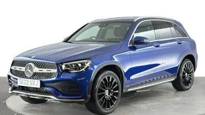 Used Mercedes GLC300 AMG line 333 HP (244 kW) 2022 Blue SUV