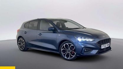 Begagnad Ford Focus ST-Line X 125 HK (91 kW) 2021 Blå Halvkombi