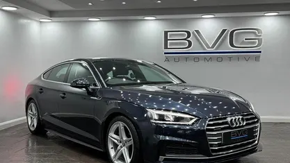 Blue Used 2017 Audi A5 Sportback S-Line Hatchback | £13,994 (Fair price)
