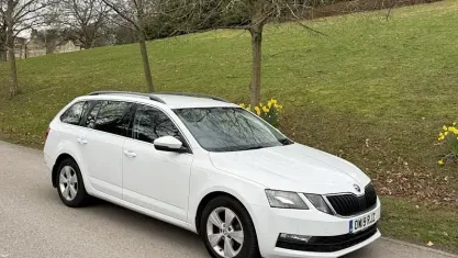 Used Skoda Octavia SE Technology 116 HP (85 kW) 2019 White Estate