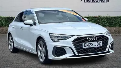 Used Audi A3 Sportback S-Line 150 HP (110 kW) 2023 White Hatchback