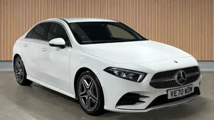 Used Mercedes A180 AMG line 116 HP (85 kW) 2020 Polar white Sedan