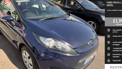Used Ford Fiesta 70 HP (51 kW) 2012 Blue Hatchback