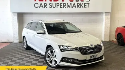 Used Skoda Superb SE L 218 HP (160 kW) 2021 White Estate