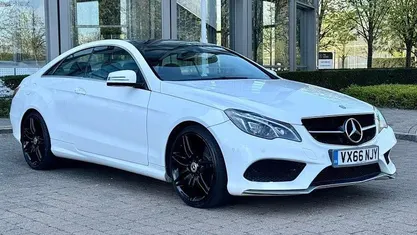 Used Mercedes E220 AMG line 177 HP (130 kW) 2016 White Coupe