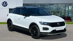 Pure white black Used 2021 VW T-Roc Black Edition SUV | £17,311 (Fair price)