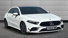 Polar white Used 2019 Mercedes A35 AMG Premium Plus Hatchback | £25,450 (Fair price)