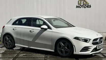 Used Mercedes A200 AMG line 163 HP (119 kW) 2018 White Hatchback