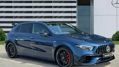 Used Mercedes A45 AMG AMG 421 HP (309 kW) 2022 Blue Hatchback