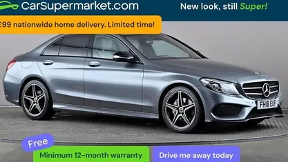 Used Mercedes C200 AMG line 184 HP (135 kW) 2018 Grey Sedan