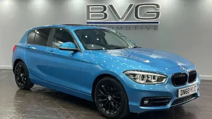 Used BMW 120 Sport Line 184 HP (135 kW) 2018 Blue Hatchback
