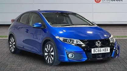 Blue Used 2016 Honda Civic SE Plus Hatchback | £8,650 (Fair price)