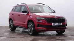Velvet red metallic Used 2024 Skoda Karoq SportLine SUV | £29,995 (Fair price)