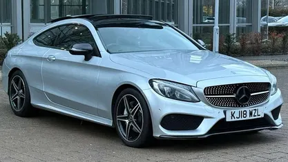 Silver Used 2018 Mercedes C220 AMG Line Premium Coupe | £14,570 (Fair price)