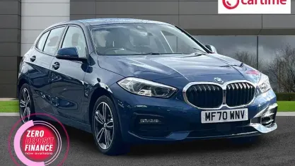 Used BMW 118 Sport Line 140 HP (102 kW) 2020 Blue Hatchback