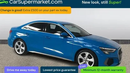 Used Audi A3 S-Line 150 HP (110 kW) 2023 Blue Sedan