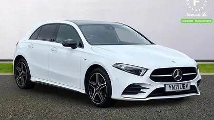 Used Mercedes A250 AMG Line Premium Plus 218 HP (160 kW) 2021 White Hatchback