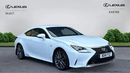Used Lexus RC300h F Sport 223 HP (164 kW) 2018 White Coupe