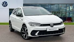 Pure white flat black Used 2024 VW Polo R-line Hatchback | £19,879 (Fair price)