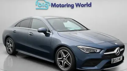 Used Mercedes CLA180 AMG line 136 HP (100 kW) 2021 Blue Coupe