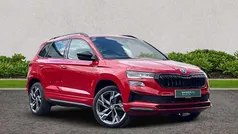 Velvet red metallic Used 2022 Skoda Karoq SportLine SUV | £25,495 (Fair price)