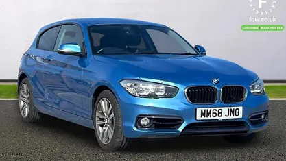 Used BMW 118 Sport Line 136 HP (100 kW) 2018 Blue Hatchback