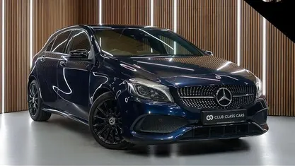 Used Mercedes A200 AMG Line Premium 136 HP (100 kW) 2017 Blue Hatchback