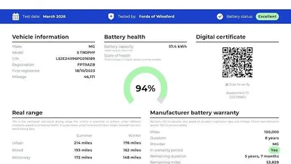 Used MG MG5 EV Trophy 114 kW (156 HP) 2022 Blue Estate