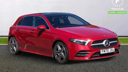 Used Mercedes A250 AMG Line Premium Plus 224 HP (164 kW) 2021 Red Hatchback