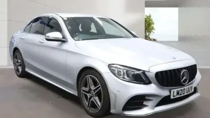 Used Mercedes C220 AMG line 194 HP (142 kW) 2020 Silver Sedan