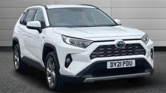 Pure white Used 2021 Toyota RAV4 Hybrid Design SUV | £26,295 (Fair price)