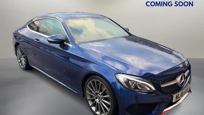 Blue Used 2018 Mercedes C200 AMG line Coupe | £17,550 (Fair price)