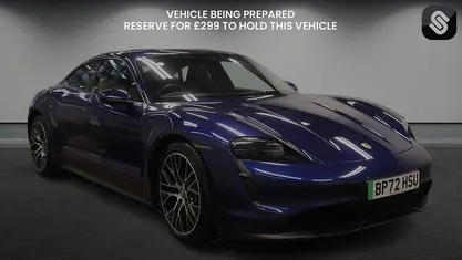 Used Porsche Taycan Performance Package 350 kW (476 HP) 2023 Gentian blue Sedan