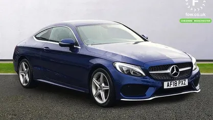 Used Mercedes C200 Active 184 HP (135 kW) 2018 Blue Coupe