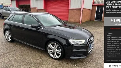 Black Used 2016 Audi A3 Sportback S-Line Hatchback | £10,150 (Fair price)