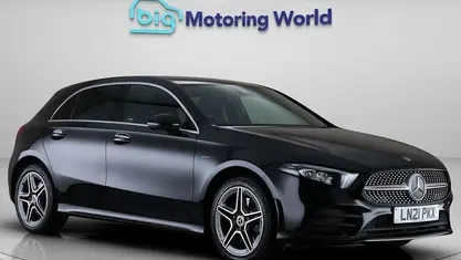 Used Mercedes A250 AMG line 218 HP (160 kW) 2021 Black Hatchback