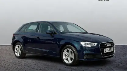 Used Audi A3 Sportback Design 150 HP (110 kW) 2019 Blue Hatchback