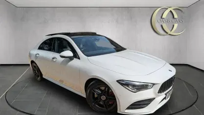 Used Mercedes CLA220 AMG line 190 HP (139 kW) 2019 White Coupe