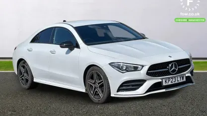 Used Mercedes CLA180 AMG line 136 HP (100 kW) 2022 White Coupe