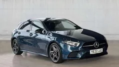 Denim blue metallic Used 2022 Mercedes A180 Executive Hatchback | £20,395 (Fair price)