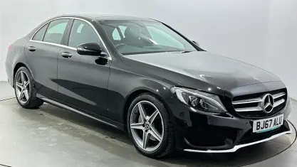 Usado Mercedes C220 AMG Line Premium 170 CV (125 kW) 2017 Negro Berlina