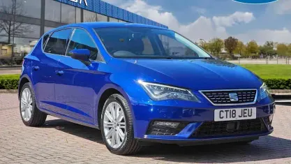 Used Seat Leon XCELLENCE 150 HP (110 kW) 2018 Blue Hatchback